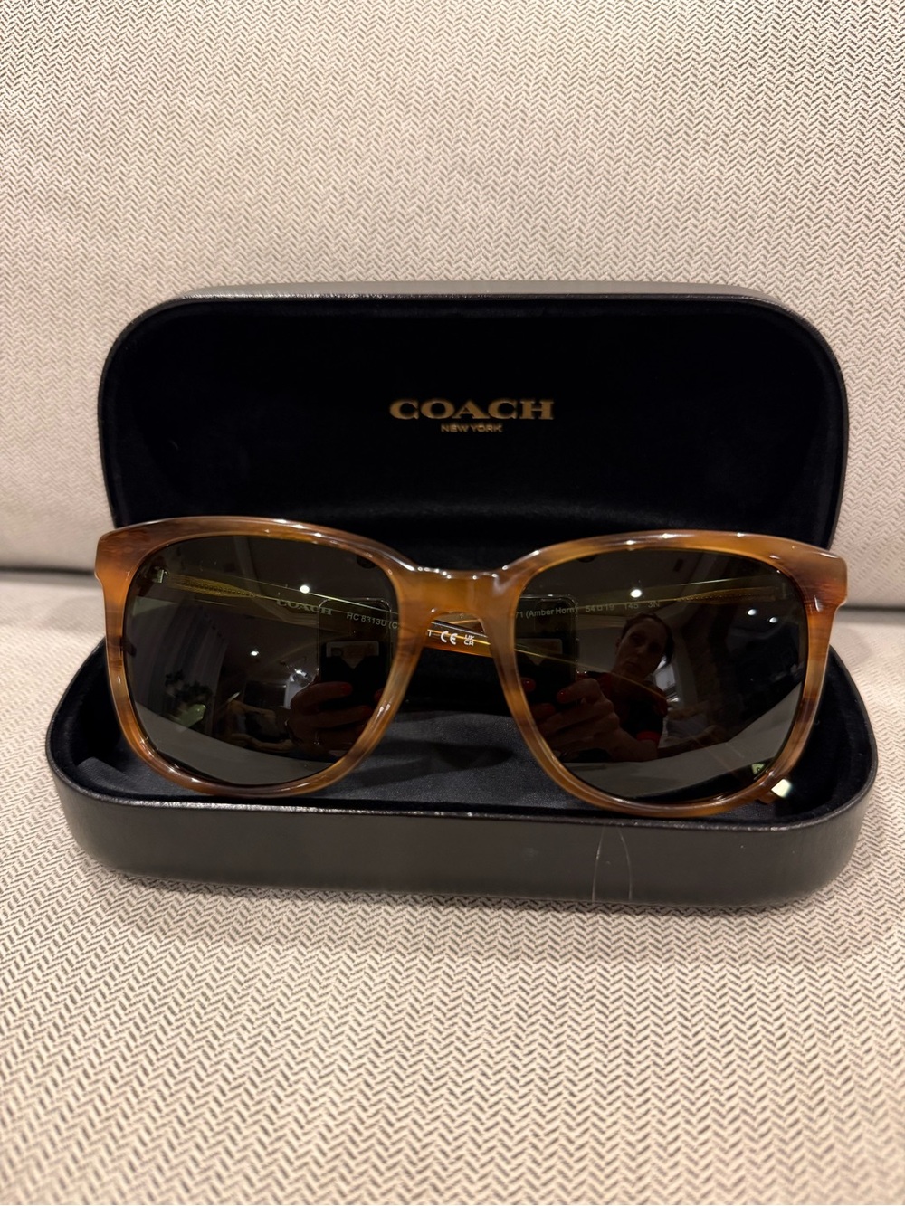 COACH Women’s Polarized Sunglasses - Amber Horn  NWOT